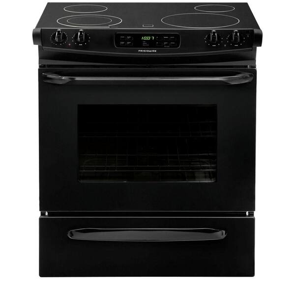 Frigidaire 30 in. 4.6 cu. ft. Slide-In Electric Range with Self-Cleaning Oven in Black