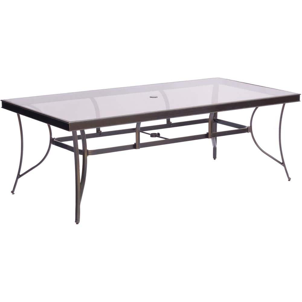 Monaco Tan and Bronze Aluminum 7-Piece Outdoor Dining Set