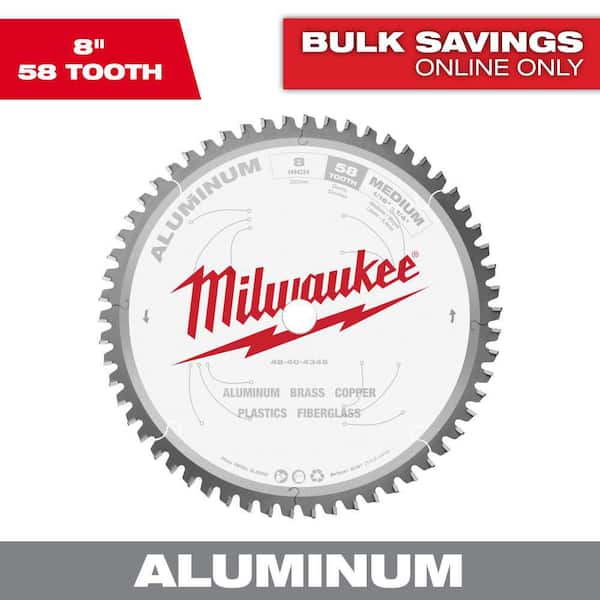 8 in. x 58 Carbide Teeth Aluminum Cutting Circular Saw Blade