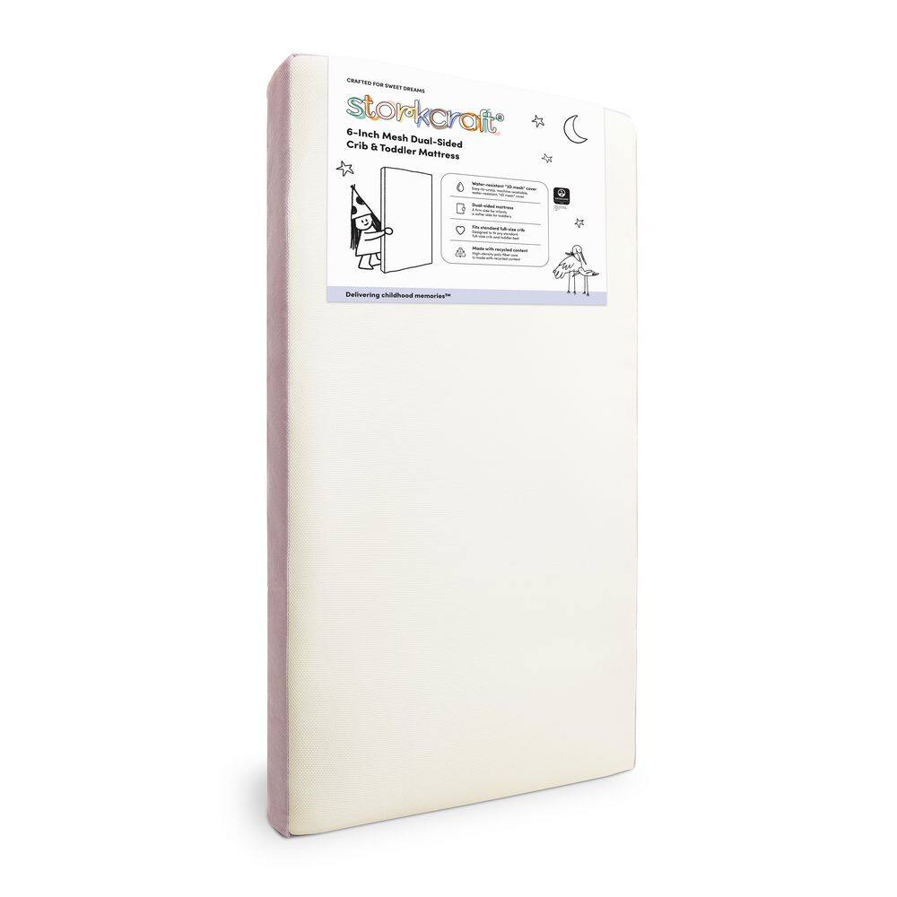 6-Inch Premium Mesh Grow-with-Me Dual-Sided Baby Crib and Toddler Bed Mattress