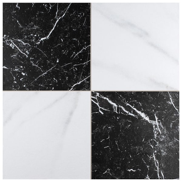Merola Tile - Merzoni Checker Ruzzini 17-7/8 in. x 17-7/8 in. Porcelain Floor and Wall Tile (13.5 sq. ft./Case)