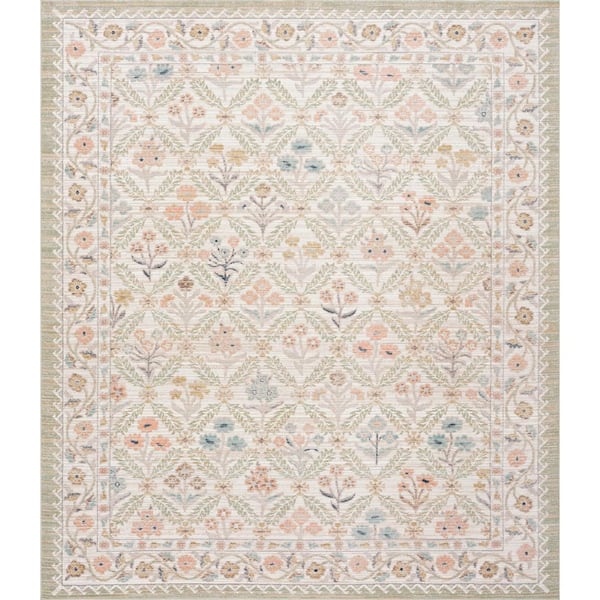 Crestwood Cream 8 ft. x 10 ft. Oriental Indoor Area Rug
