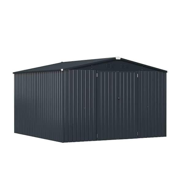 Sudzendf 10 ft. W x 10 ft. D Metal Shed with Double Lockable Door