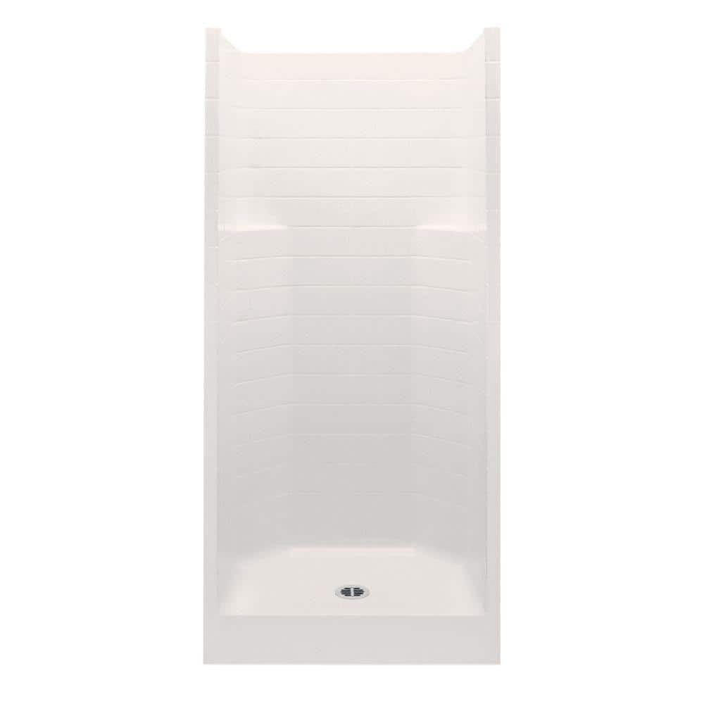 Everyday Textured Tile 36 in. x 36 in. x 72 in. 1-Piece Shower Stall with C