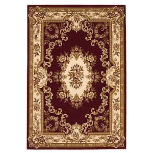 Traditional Morrocan Red/Ivory 2 ft. x 3 ft. Area Rug