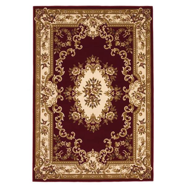 MILLERTON HOME Traditional Morrocan Red/Ivory 5 ft. x 8 ft. Area Rug