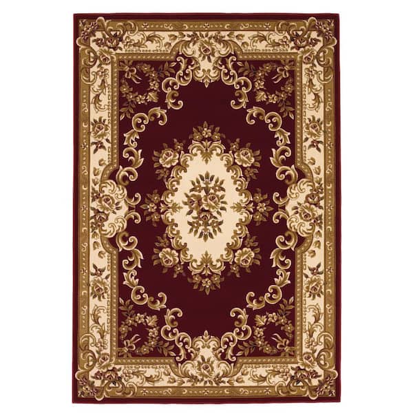 MILLERTON HOME Traditional Morrocan Red/Ivory 8 ft. x 11 ft. Area Rug