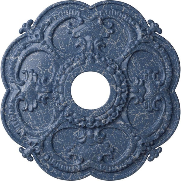 Ekena Millwork 1-1/2 in. x 18 in. x 18 in. Polyurethane Rotherham Ceiling Medallion, Americana Crackle