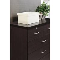 7-Drawer 48 in. H x 31.5 in. W x 18 in. D Chest of Drawer in Chocolate