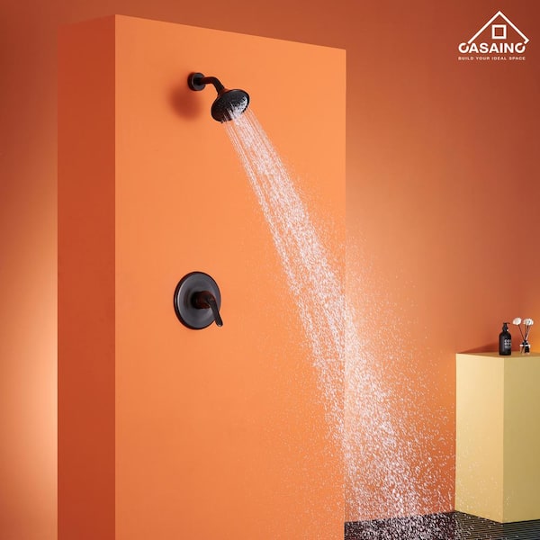 1 Handle 3-Spray Shower Faucet 1.8 GPM with Pressure Balanced Valve in Oil-Rubbed Bronze