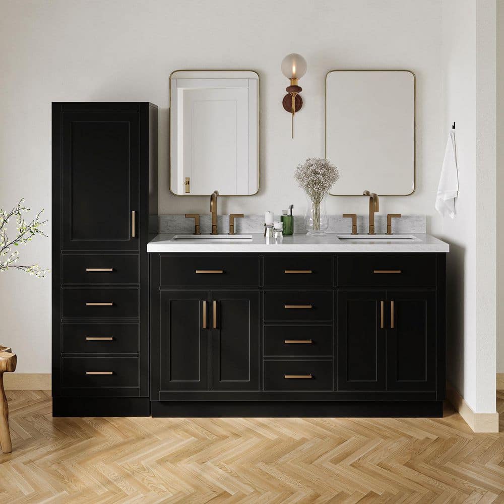 ARIEL Hepburn 2-Piece Set 60 in. W Double Sink Bathroom Vanity and