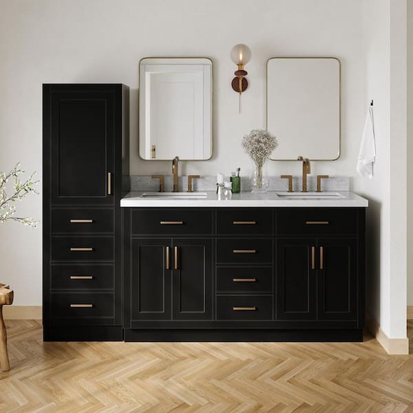 ARIEL Hepburn 2-Piece Set 60 in. W Double Sink Bathroom Vanity and