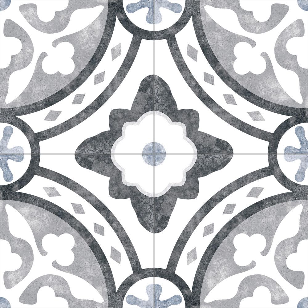 Amore 8" x 8" Gray Glazed Porcelain Tile