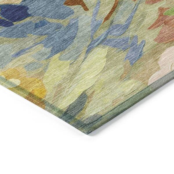 Chantille Machine Washable Indoor/Outdoor Abstract ACN2264 Aloe 3 ft. x 5 ft. Area Rug