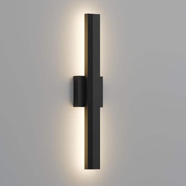 LamQee 23.6 in. Black Aluminum Modern Linear Integrated LED Indoor