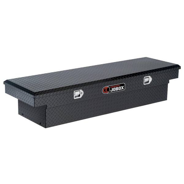 Better Built SEC Aluminum Low Profile Crossover Saddle Truck Box with Rail  - Gloss or Matte Black Finish