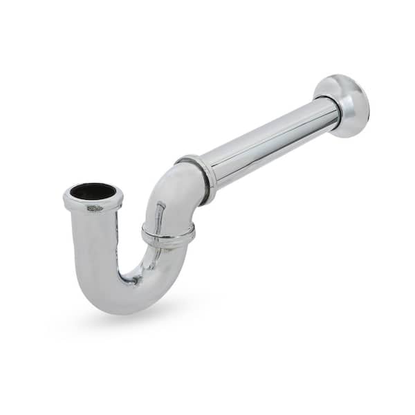PLUMBFLEX 1-1/2 in. Utility/ Milwaukee P-Trap for Tubular Drain Applications, 17GA Chrome Plated Brass
