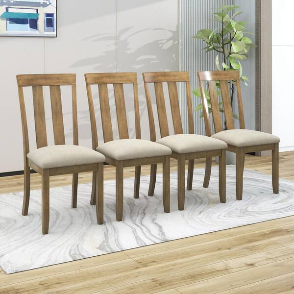Dining Chairs Set of 4 with Soft Cushion, PU Desk Chair - On Sale