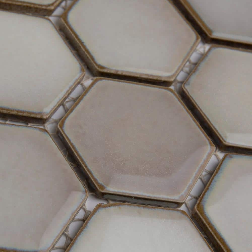Dove Gray 2" Hex Porcelain Mosaic Tile for Floor and Wall