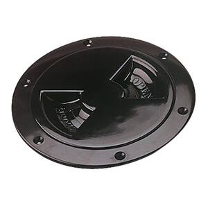 Screw Out Deck Plate- 4-7/16 in., Black