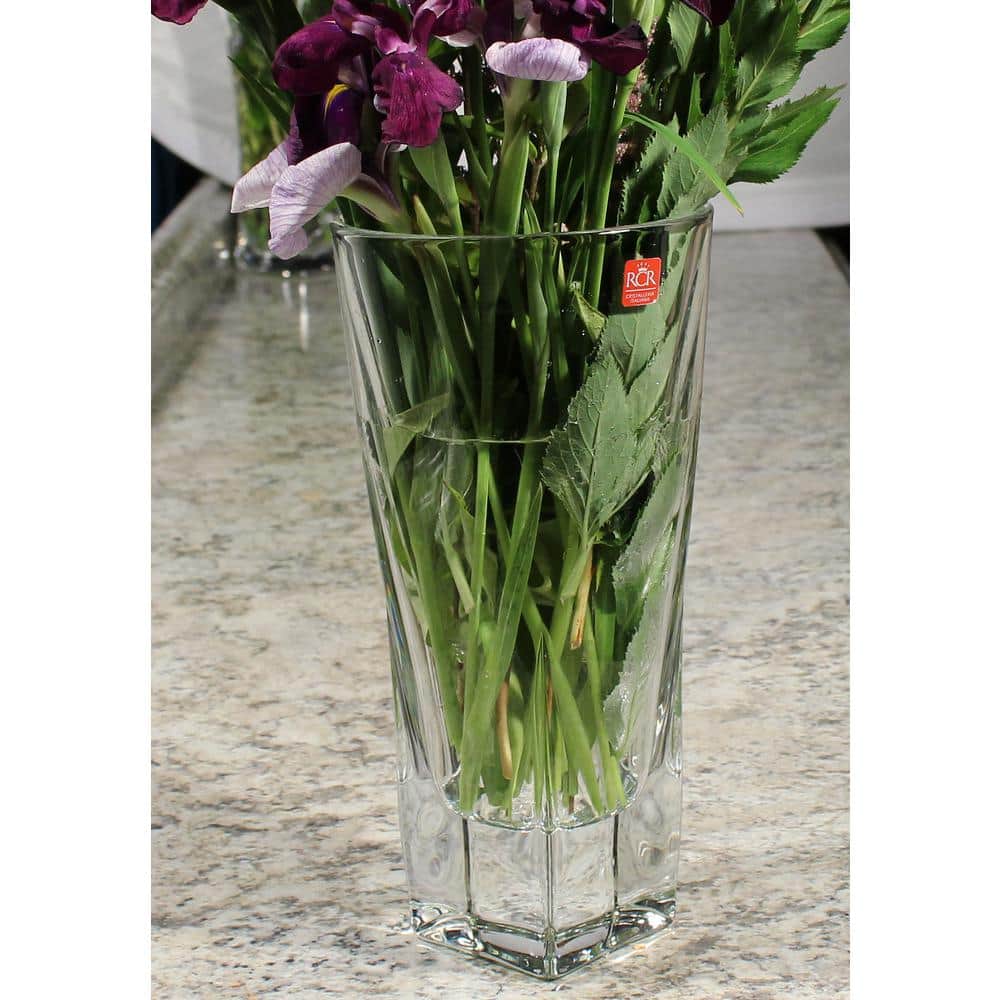 12" Clear Crystal Bouquet Table Vase