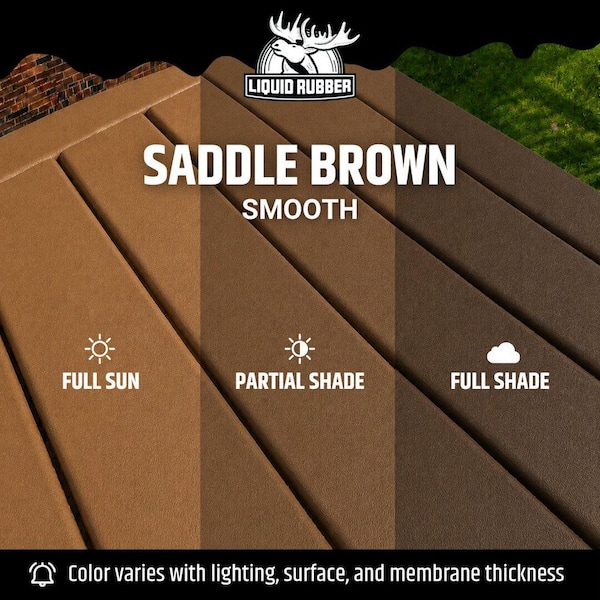 Polyurethane Deck Coating 4 Gal. 10x Stronger than Paint - Sealant for Pool Decks, Patios, Porches - Smooth Saddle Brown