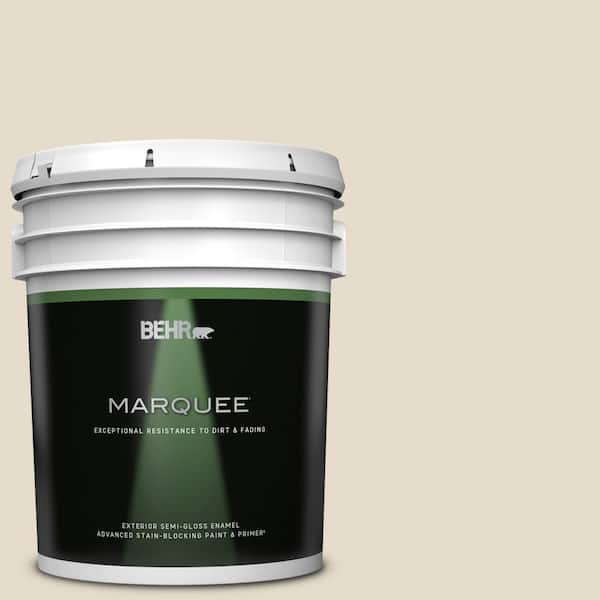 BEHR MARQUEE 5 gal. #OR-W08 Coco Malt Semi-Gloss Enamel Exterior Paint & Primer