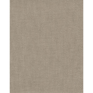 Light Brown Metallic Brilliant Partridge Vinyl Wallpaper, 26 in. x 30 ft.