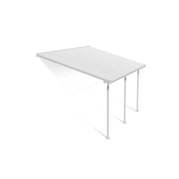 Feria 10 ft. x 14 ft. White/White Aluminum Patio Cover