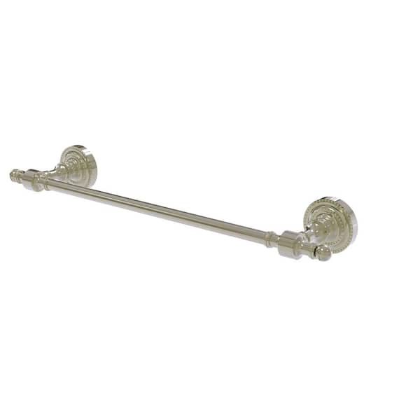 Allied Brass Retro Dot Collection 30 in. Wall Mounted Towel Bar in Polished Nickel