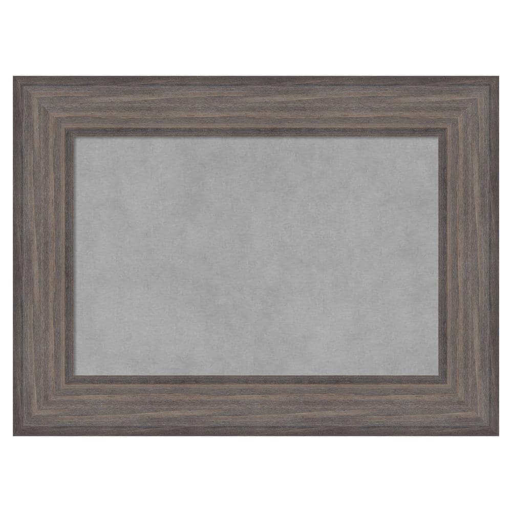 Grey Wood Framed Magnetic Memo Board 18x12