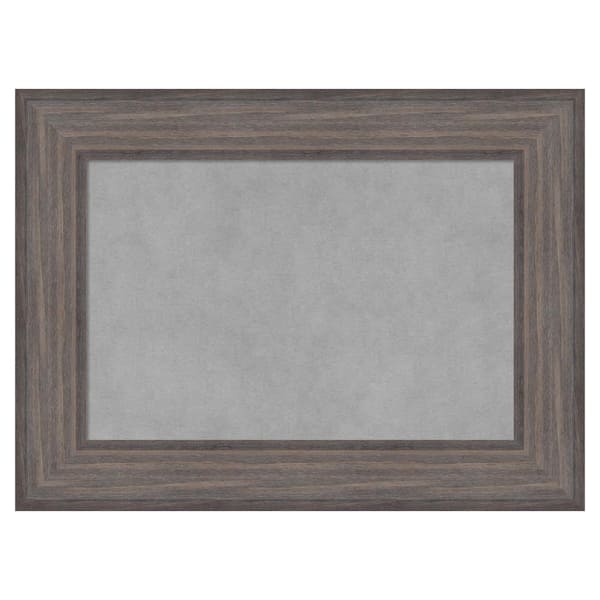 Amanti Art Country Barnwood 23 in. x 17 in. Framed Magnetic Board