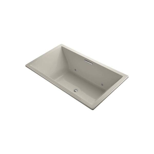 KOHLER Underscore 6 ft. Center Drain Bathtub in Sandbar