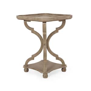 Bevier 18.75 in. x 25 in. Natural Brown Square Wood End Table
