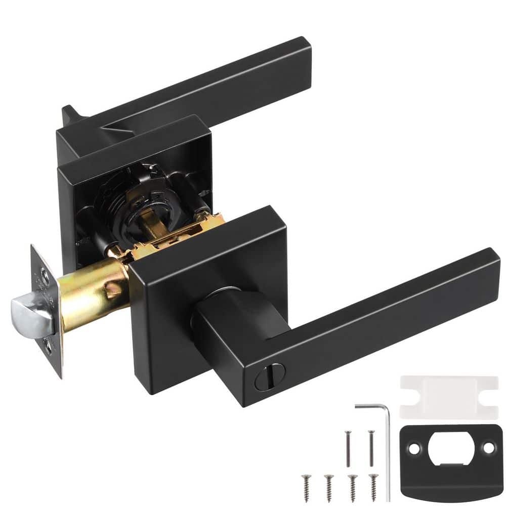 Privacy Door Handle, 1 Pack Matte Black Door Lever, Handing Reversible Lever with Keyless Lock, 45° Rotation to Open price history on PriceWatchPro