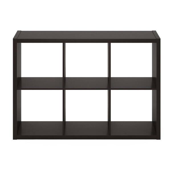 Real Living Black Oak 6-Cube Storage Organizer