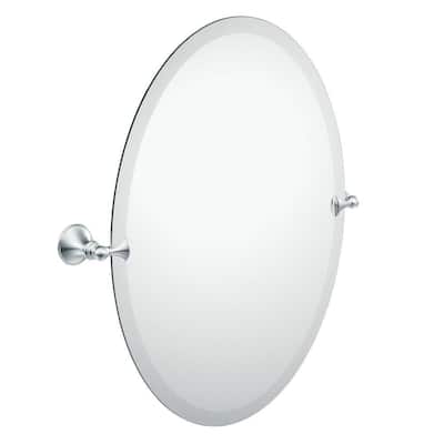 Glenshire 26 in. x 22 in. Frameless Pivoting Wall Mirror in Chrome