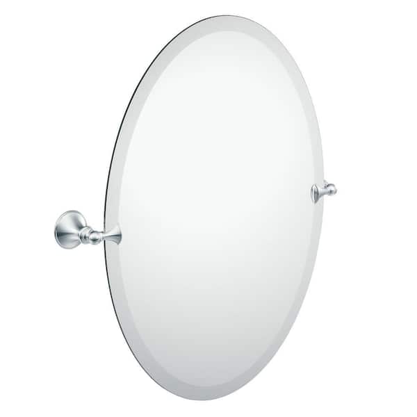 Frameless Pivoting Wall Mirror In Chrome Glenshire 26 In X 22 In 