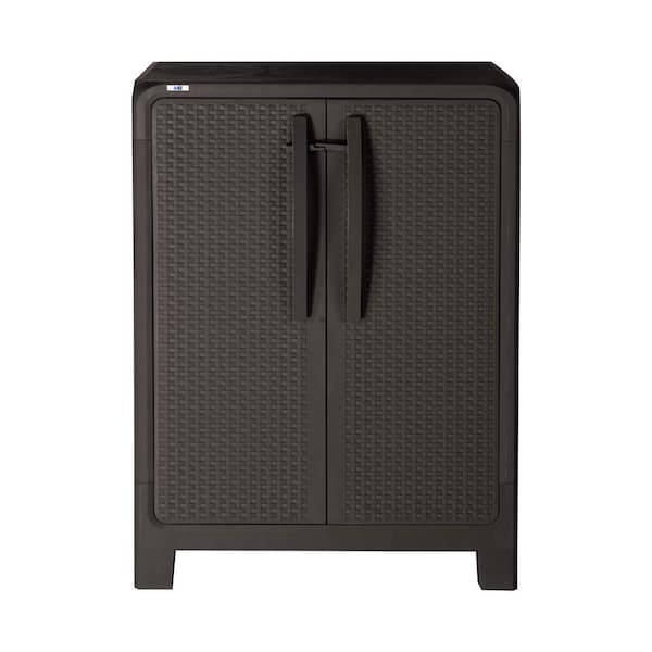 MQ Eclypse 27.55 in. W x 39.37 in. H x 18.11 in. D Medium 3-Shelf Freestanding Cabinet in Espresso