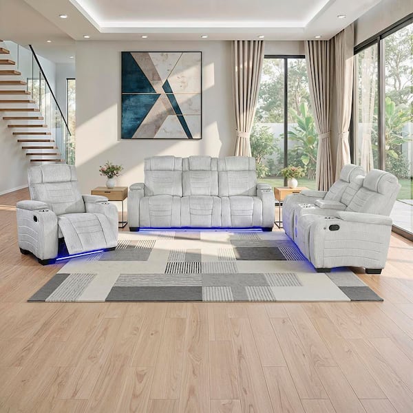 Lazzara Camilla 84 in W Pillow Top Arm Microfiber Rectangle 3