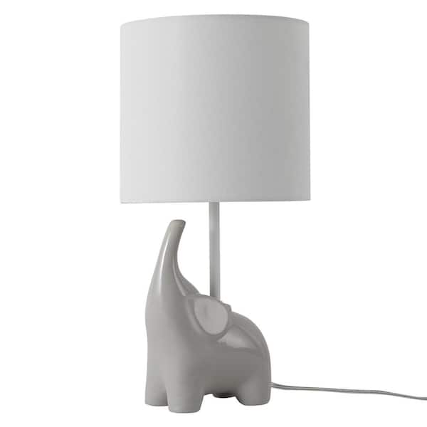 Light Gray Ceramic Elephant Table Lamp, Elephant Table Lamp Next