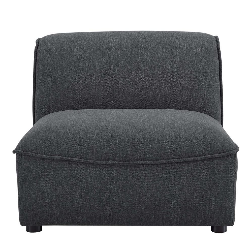 Comprise Charcoal Polyester 32.5" Armless Lounge Chair