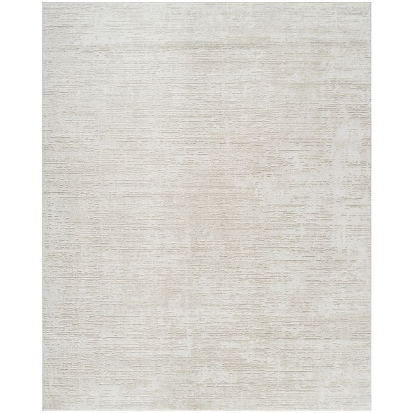 Dekor Beige 8 ft. x 10 ft. Abstract Contemporary Area Rug