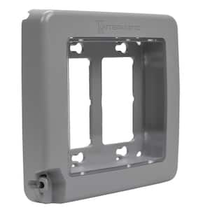 WP6200 Plastic Gray Double-Gang Low-Profile In-Use Weatherproof Cover 16 Configurations