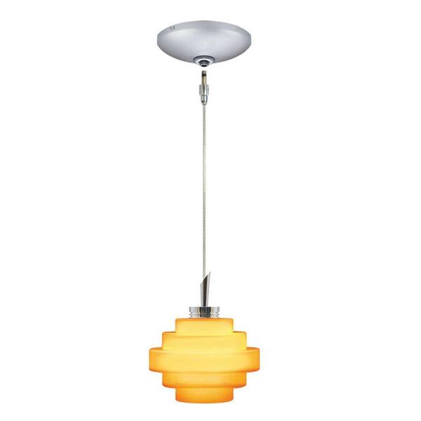 JESCO Lighting Low Voltage Quick Adapt 4 in. x 101 in. Amber Pendant and Canopy Kit