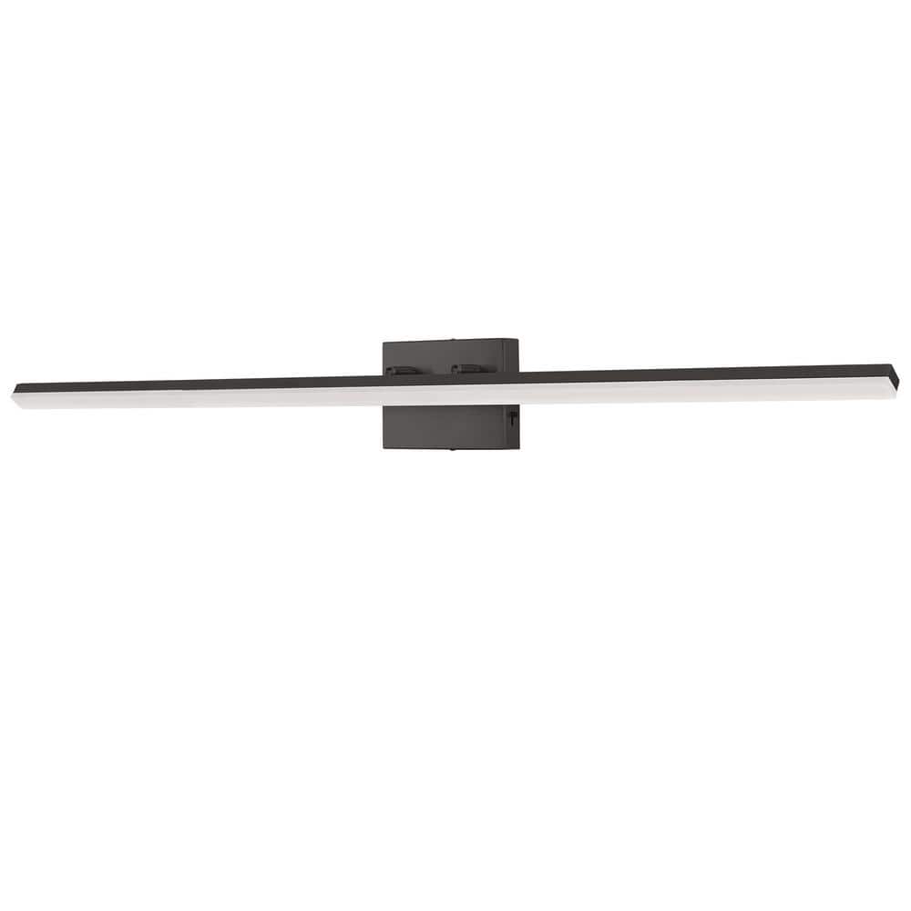 48 in. 1-Light 24-Watt Black Integrated LED Vanity Light, Bathroom Wall Sconce, Modern Light Bar for Mirror and Makeup price history on PriceWatchPro