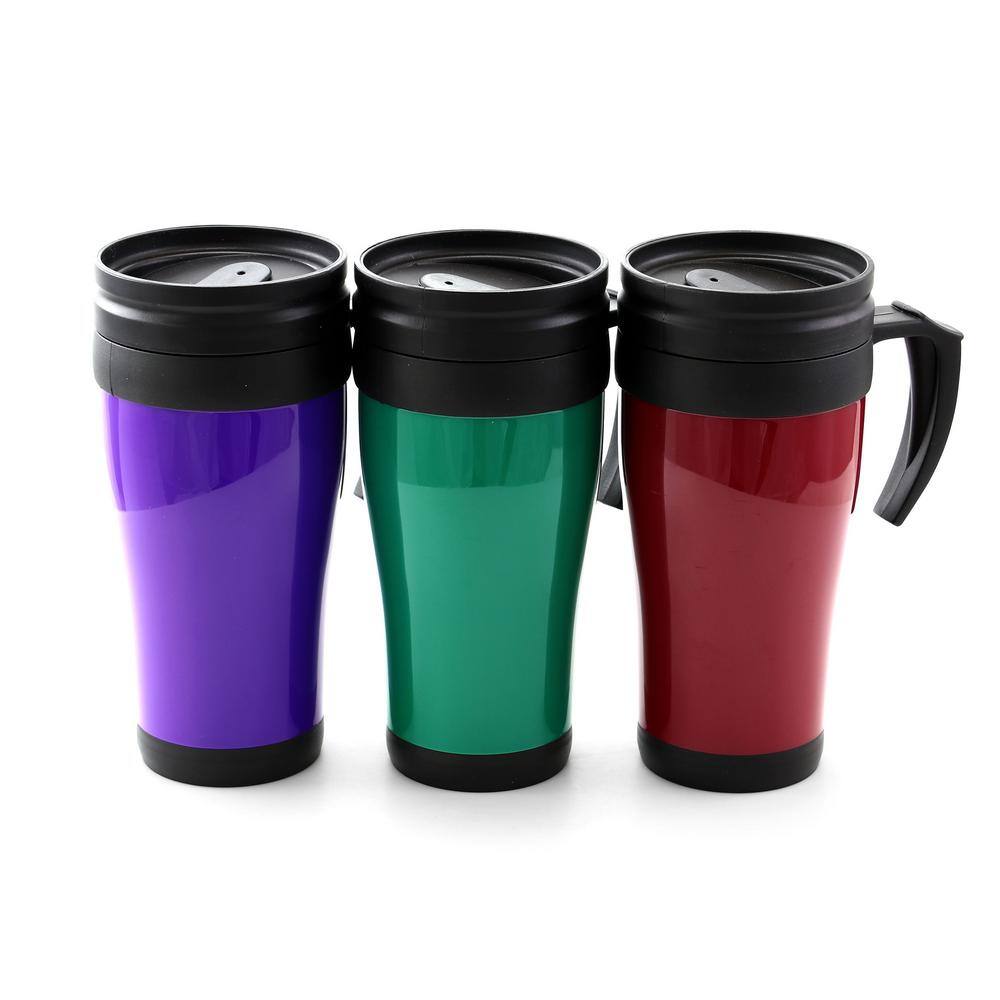 GIBSON EVERYDAY Freeway Exit 3-Piece 12 oz. Travel Mug Set in Assorted ...