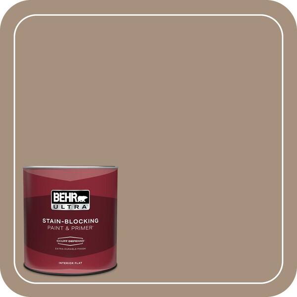 BEHR ULTRA 1 qt. #ECC-58-1 Farmyard Extra Durable Flat Interior Paint & Primer