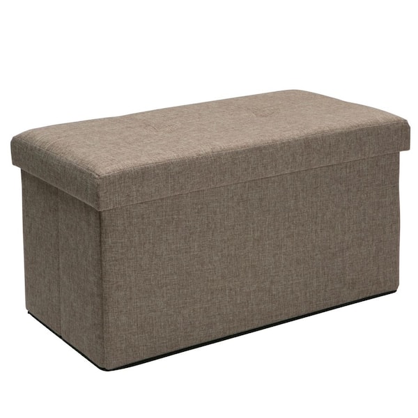 Home District Folding Foot Rest-Rolling Cushioned Foot Stool Ottoman 