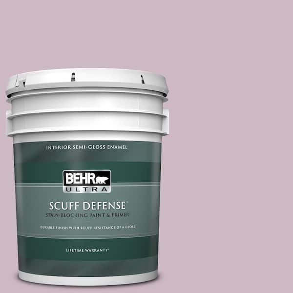 BEHR ULTRA 5 gal. #S110-3 Queens Violet Extra Durable Semi-Gloss Enamel Interior Paint & Primer